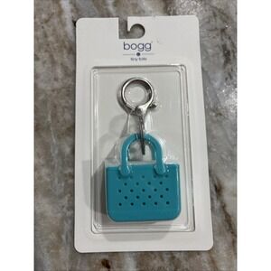 New BOGG Bag Turquoise Blue Tiny Tote Keychain Clip-on Bag Charm